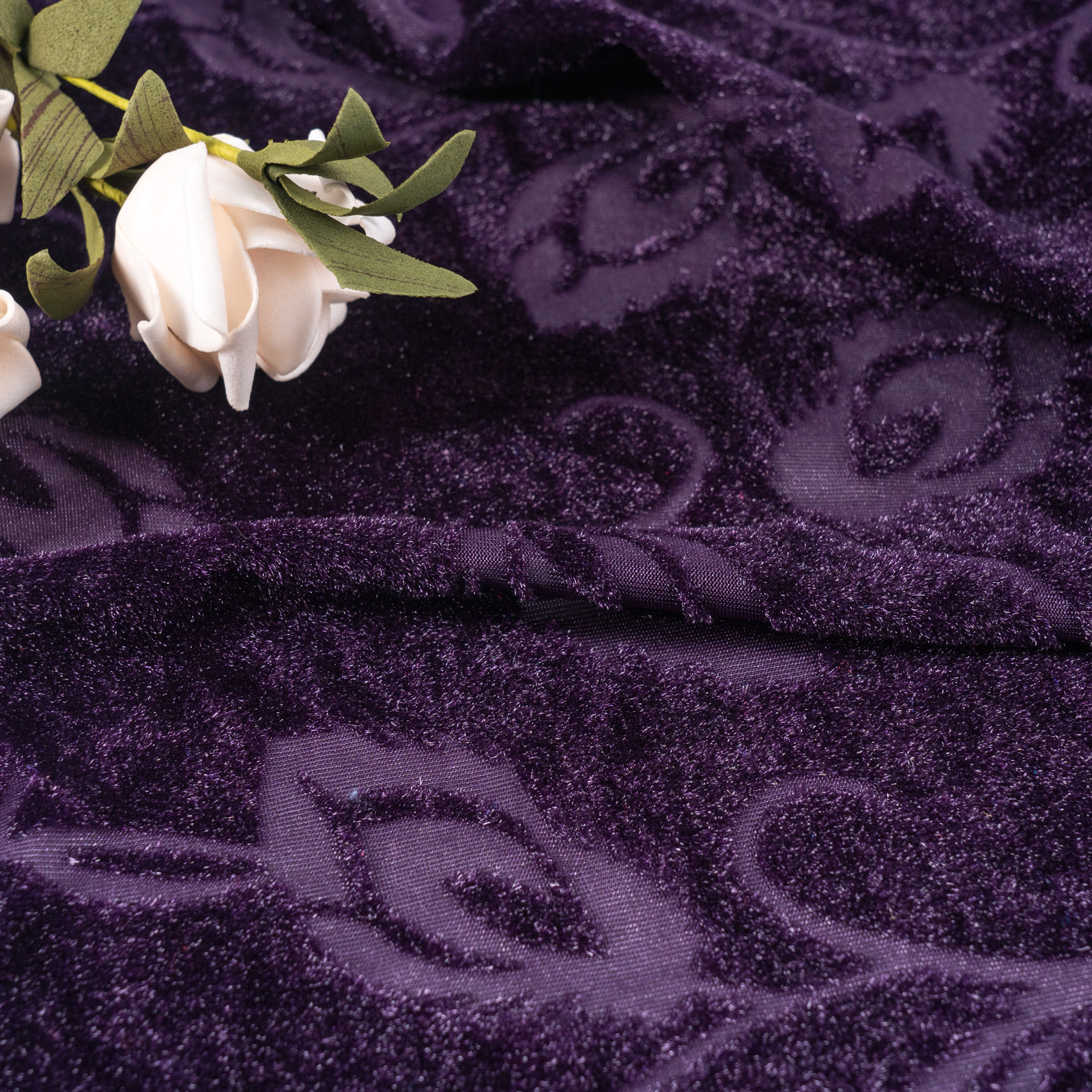 burnout velvet knitting fabric